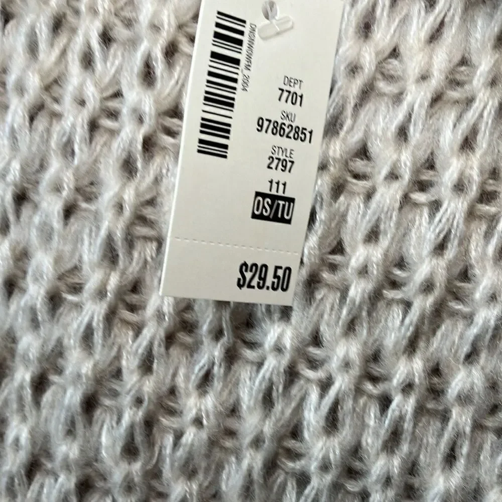 NWT FREE STATE Unisex infinity scarf one size Cream circle cozy